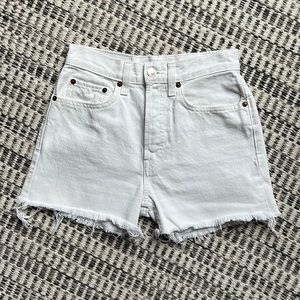 RE/DONE | Originals White Denim High Rise Short